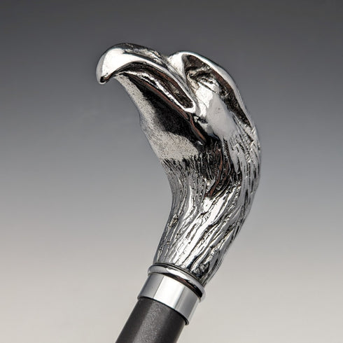 英国ヴィンテージ 紳士用ステッキ イーグルヘッドハンドル ブラックシャフト 100cm